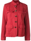 Nili Lotan Cambre Cotton Jacket In Red