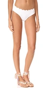 Kate Spade Scallop Textured Full-coverage Hipster Swim Bottoms In White