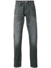 Brunello Cucinelli Stonewashed Straight Leg Jeans In Grey