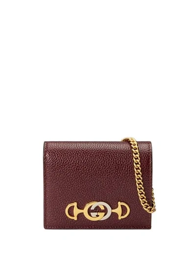 Gucci Zumi Card Case - Red