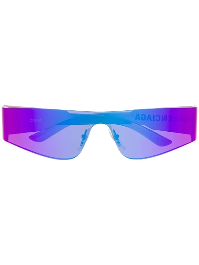 Balenciaga Eyewear Band Sunglasses - Purple