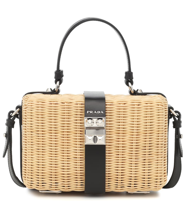 prada wicker handbag