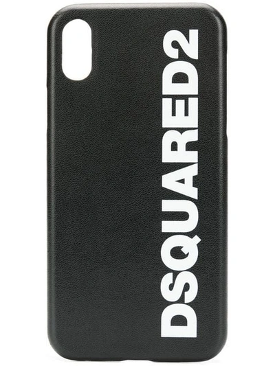 Dsquared2 Logo Printed Iphone X Cover In Black