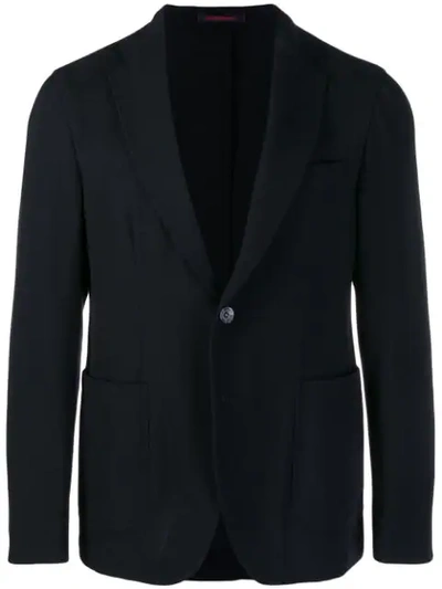 The Gigi Slim-fit Button Blazer In Blue