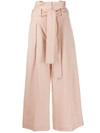 Stella Mccartney Wide-leg Paperbag Trousers - Pink