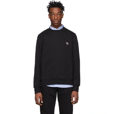 Ps By Paul Smith Zebra Embroidered Sweatshirt In Black