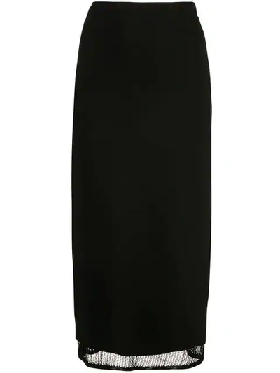 Proenza Schouler Matte Viscose Knit Skirt In Black