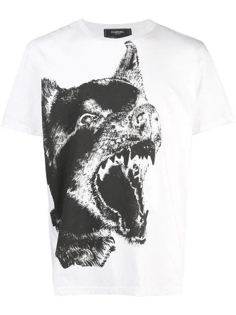 Domrebel T-shirt Mit Hunde-print In White | ModeSens