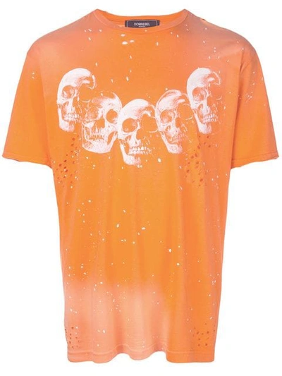 Domrebel Amigos Print T-shirt In Orange