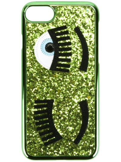 Chiara Ferragni Flirting Glitter Iphone S7plus Case In Green