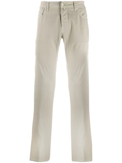 Jacob Cohen High-rise Slim-fit Trousers In Neutrals