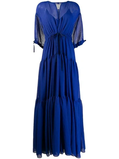 Maison Rabih Kayrouz Lightweight Long Dress In Blue