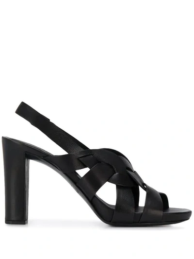 Del Carlo Strappy Mid-heel Sandals - Black