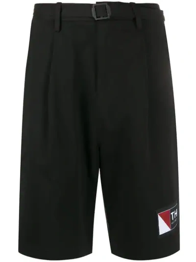 Tommy Hilfiger Tailored Logo Shorts - Black