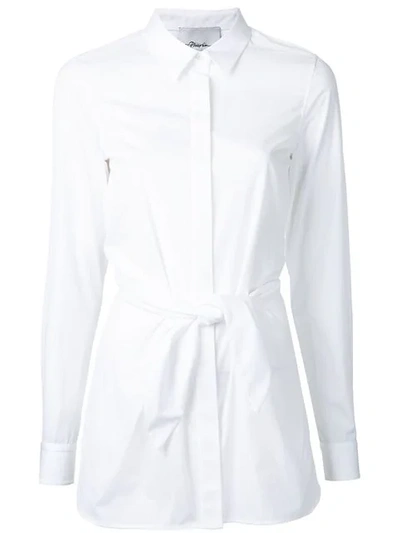 3.1 Phillip Lim / フィリップ リム Knot Waist Cotton Poplin Shirt In White
