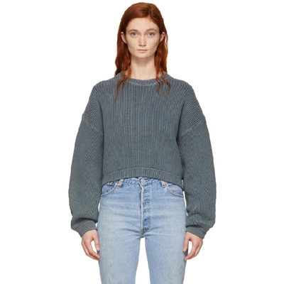 Alexander Wang T Alexanderwang.t Grey Cropped Utility Sweater