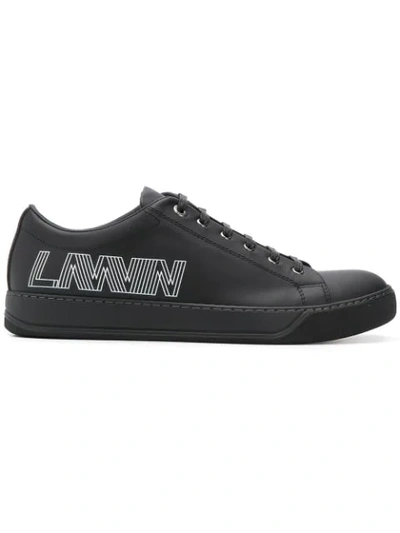 Lanvin Low-top Logo Sneakers In Black