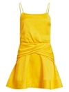Derek Lam 10 Crosby Cami Flounce Mini Dress In Freesia