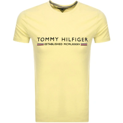 Tommy Hilfiger Logo T Shirt Yellow