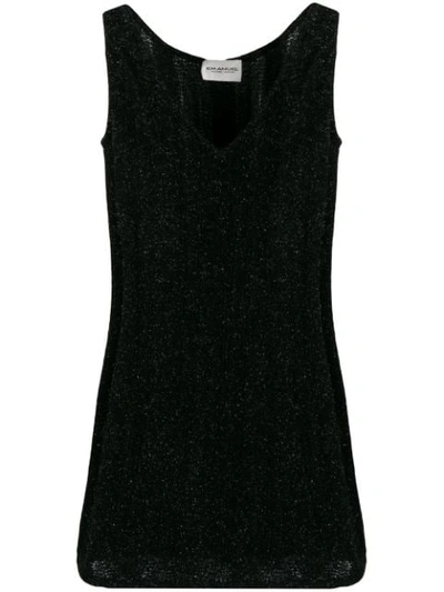 Pre-owned Emanuel Ungaro Vintage 2000's Glittery Mini Dress In Black