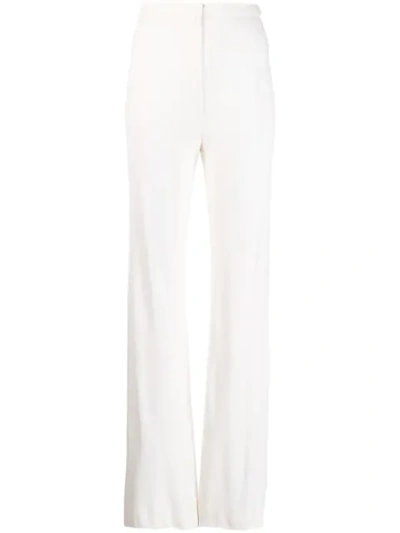 Pre-owned A.n.g.e.l.o. Vintage Cult 1970's Flared Trousers In White