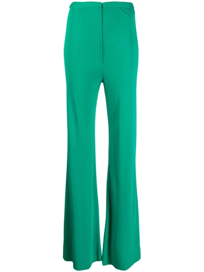 Pre-owned A.n.g.e.l.o. Vintage Cult 1970's Flared Trousers In Green