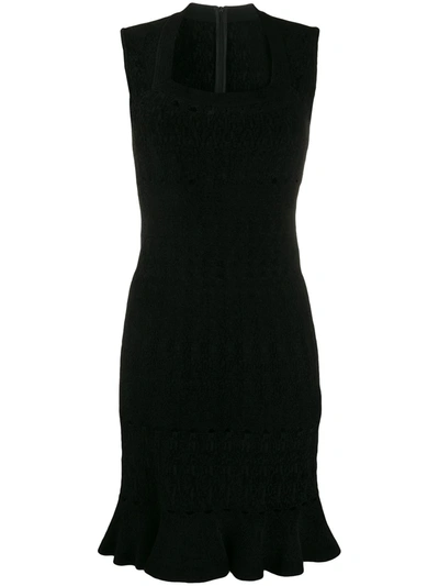 Pre-owned Alaïa 2000's Knitted Mini Dress In Black