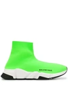 Balenciaga Speed Sock Trainers In Green
