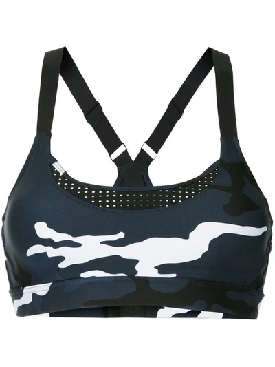 The Upside Camouflage Print Bra Top In Blue