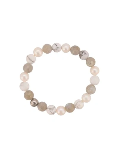 Nialaya Jewelry Armband Mit Perlen In White