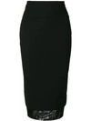 Givenchy Layered Hem Midi Skirt In Black