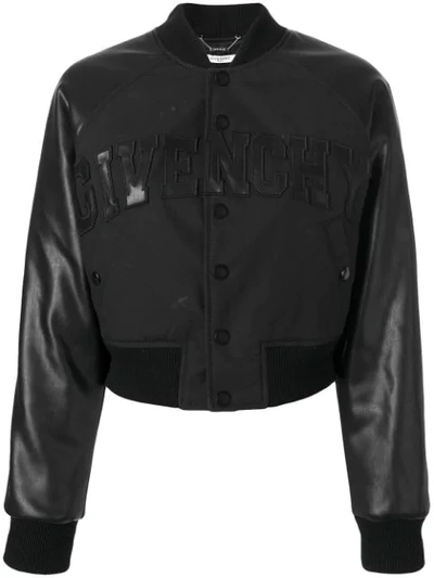 Givenchy Bomber Jacket With Logo In Black
