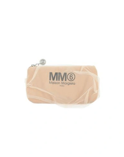 Mm6 Maison Margiela Handbags Nude Signature Pouch In Neutres