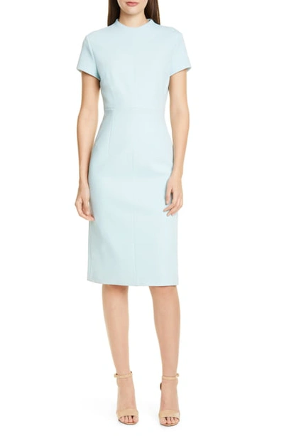 hugo boss dress blue Everlane Smocked Column Dress In Blue Dusk, Size XXL, Viscose