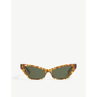 Alain Mikli Le Matin Havana Acetate Cat Eye-frame Sunglasses