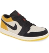 Nike 'air Jordan 1 Low' Sneaker In Sail/ Gym Red/ Gold
