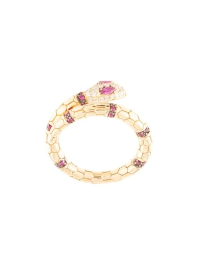 Apm Monaco Egyptian Tribute Snake-shape Ring In Gold