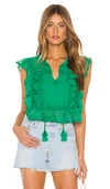 Tularosa Cole Blouse In Green.