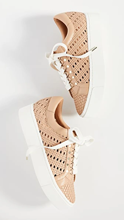 Joie Handan Woven Platform Sneakers In Nude