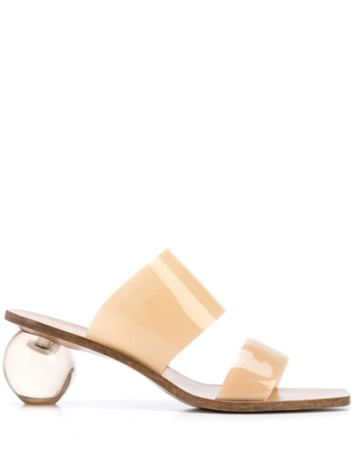 Cult Gaia 50mm Jila Plexi Sandals In Neutral