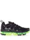 Nike Air Vapormax Plus Sneakers In Black/ Reflect Silver/ Volt