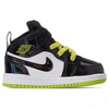Nike Jordan Kids' Toddler Air 1 Mid Se Casual Shoes In Black