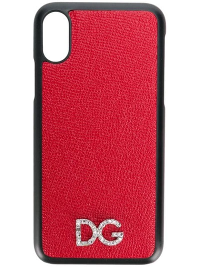 Dolce & Gabbana Logo Iphone X Cover In Red