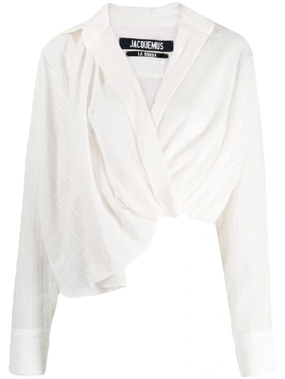 Jacquemus 'bahia' Hemd Mit Knoten - Weiss In White