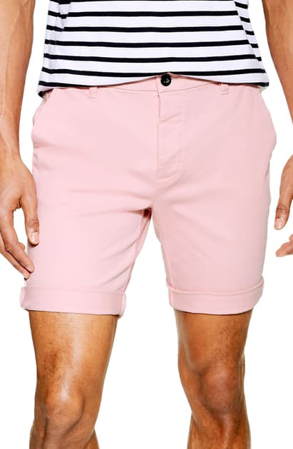 stretch skinny chino shorts