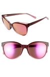 Maui Jim 'olu 'olu 57mm Polarizedplus2 Cat Eye Sunglasses In Burgundy Fade/ Maui Sunrise