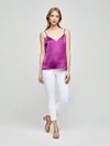 L Agence Jane Camisole Tank In Bright Plum