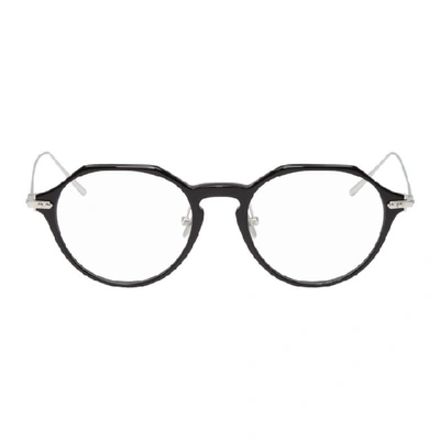 Linda Farrow Luxe Black And Silver 05 C2 Glasses In Blkwhtgld