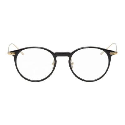 Linda Farrow Luxe Black And Gold 08 C1 Glasses In Blkltgld