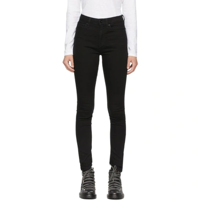 Rag & Bone Nina High Rise Skinny Jeans In Black,animal Print